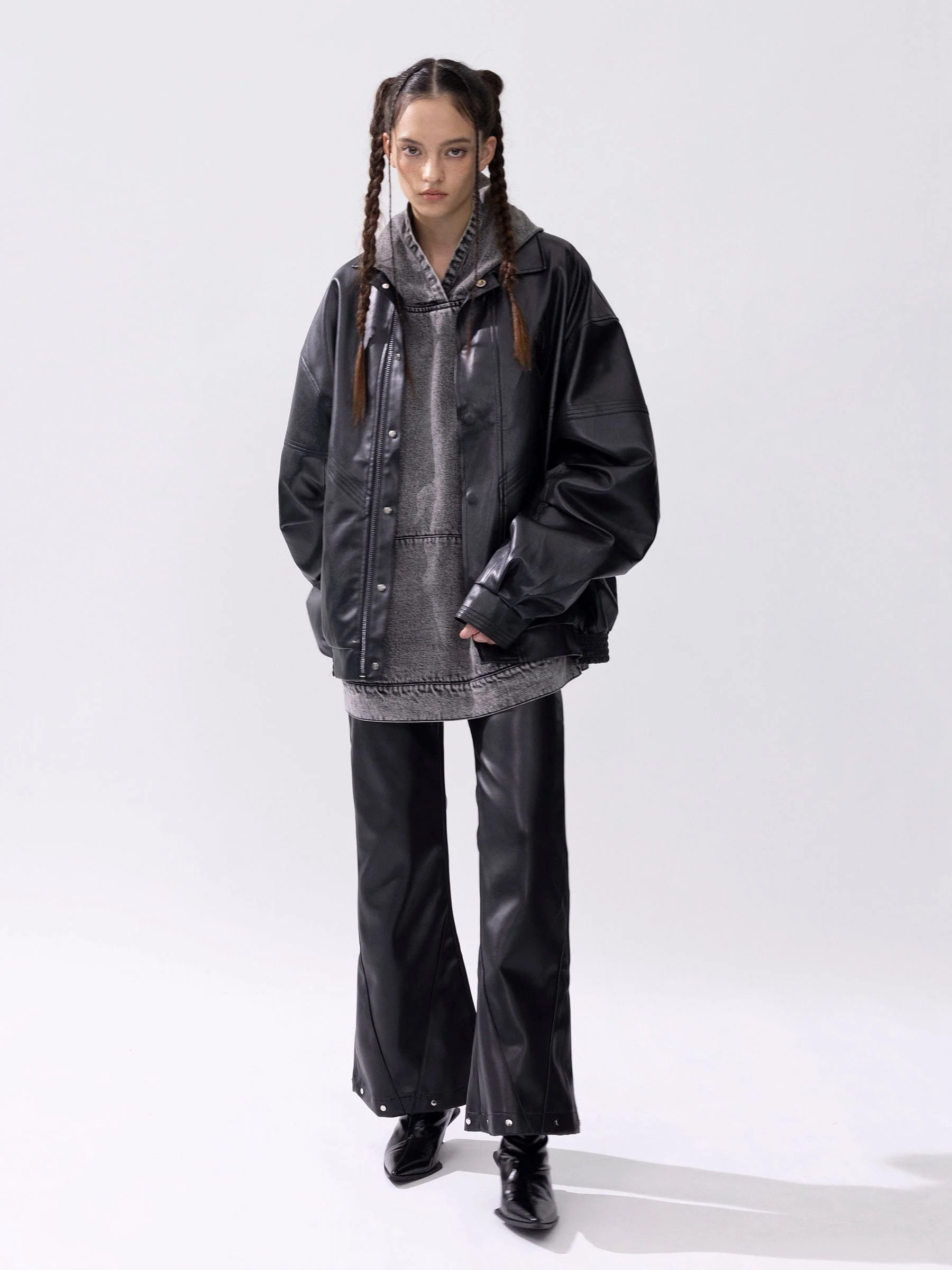 Aelfric Eden Leather Zip Up Jacket - Image 4